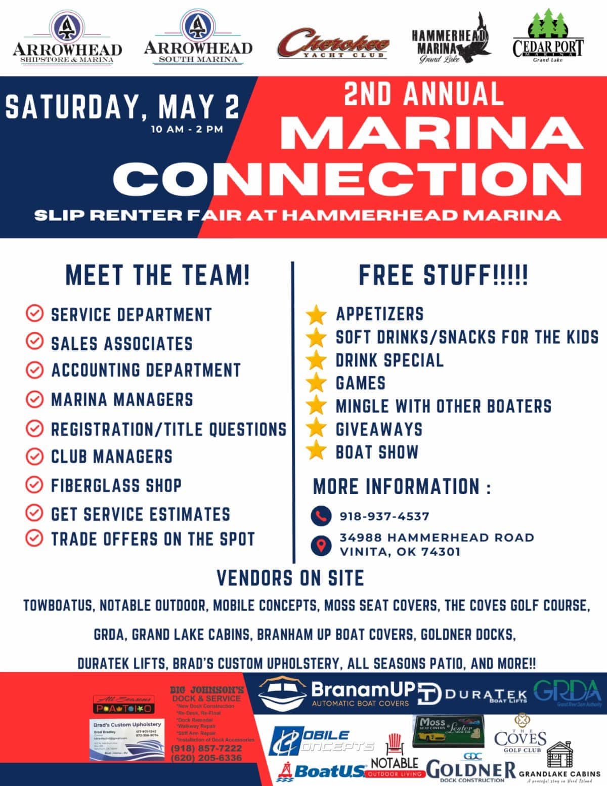 2nd Annual Marina Connection Slip Renter Fair at Hammerhead Marina – May 2, 2026