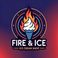 Fire & Ice Ice Cream Shop logo