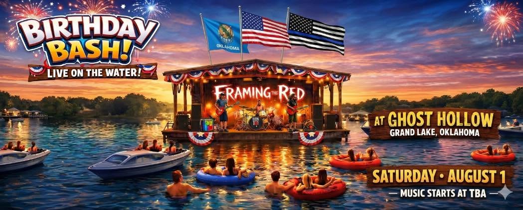Birthday Bash! Live on the Water – Framing the Red at Ghost Hollow, Grand Lake – Saturday August 1, 2026