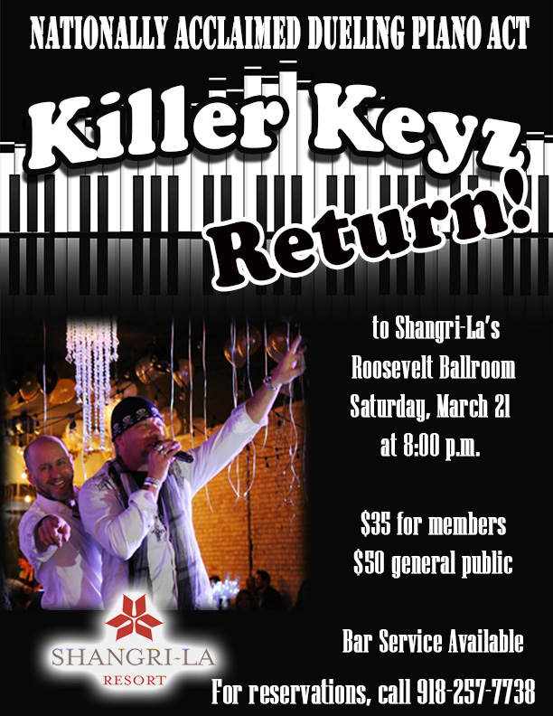 Killer Keyz Return - Nationally Acclaimed Dueling Piano Act at Shangri-La Resort