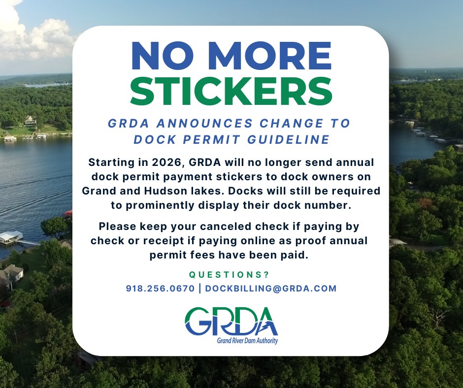 GRDA No More Stickers - Dock Permit Change 2026