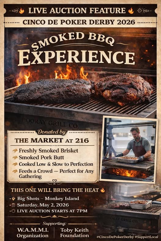 Smoked BBQ Experience – The Market at 216 – Cinco de Poker Derby Live Auction