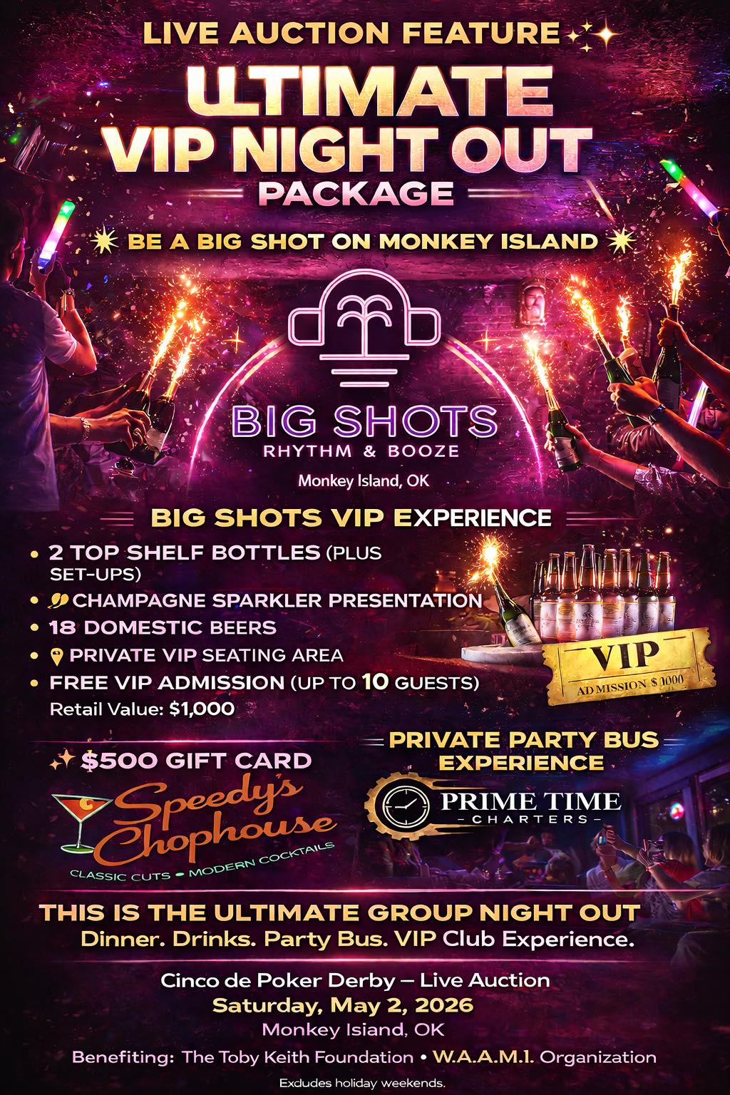 Ultimate VIP Night Out Package – Cinco de Poker Derby Live Auction 2026